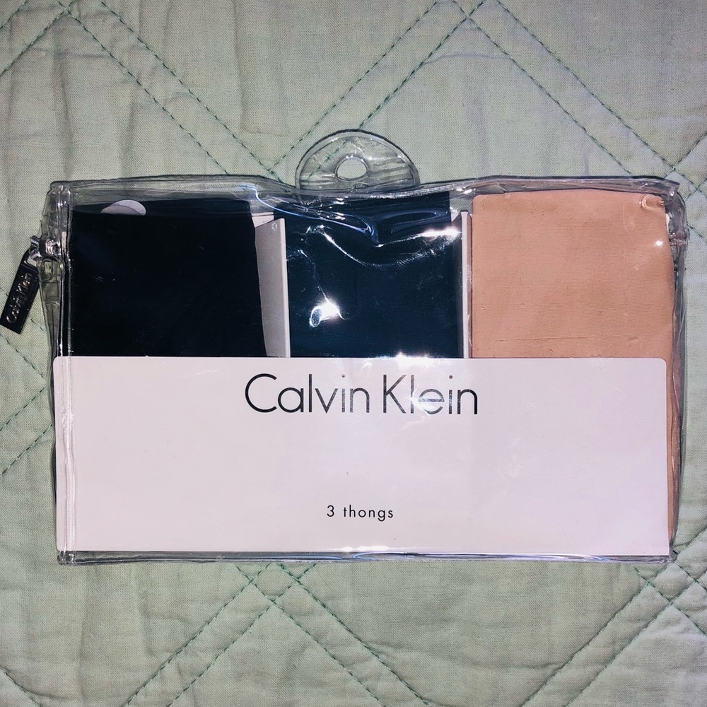 3 pack Calvin Klein no show thongs - Picture 1 of 4